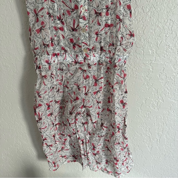 Moschino NWT Silk Cotton Blend Pink Bow Print Wide Leg Sleep Jump Suit - Picture 4 of 11